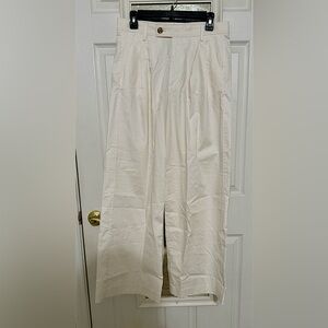 Banana Republic Wide Leg Trouser Pants | White